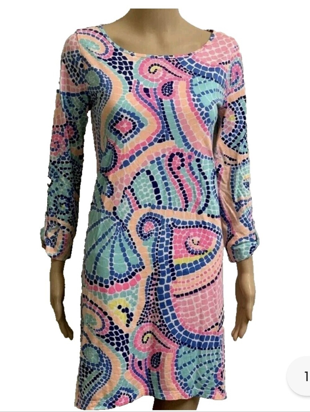 Lilly Pulitzer Pastel Mosaic Shift Dress in Pink, Blue, Mint, Peach